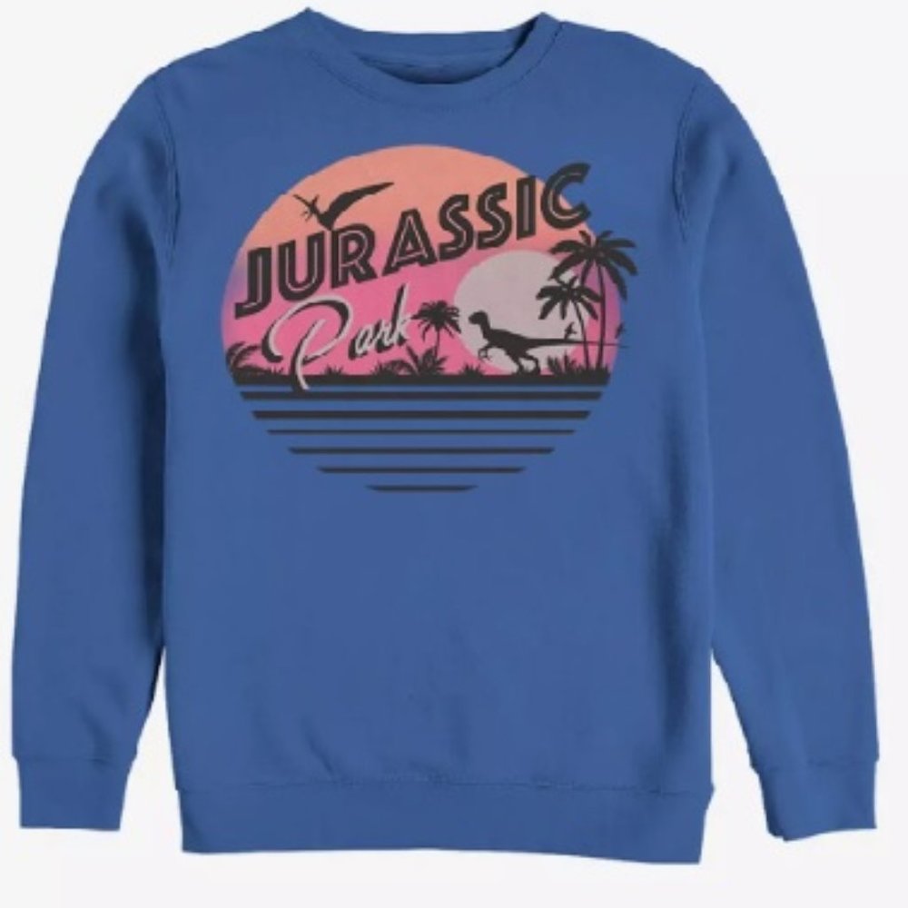 Jurassic Park Retro Postcard Sweatshirt - Hot Topic Medium